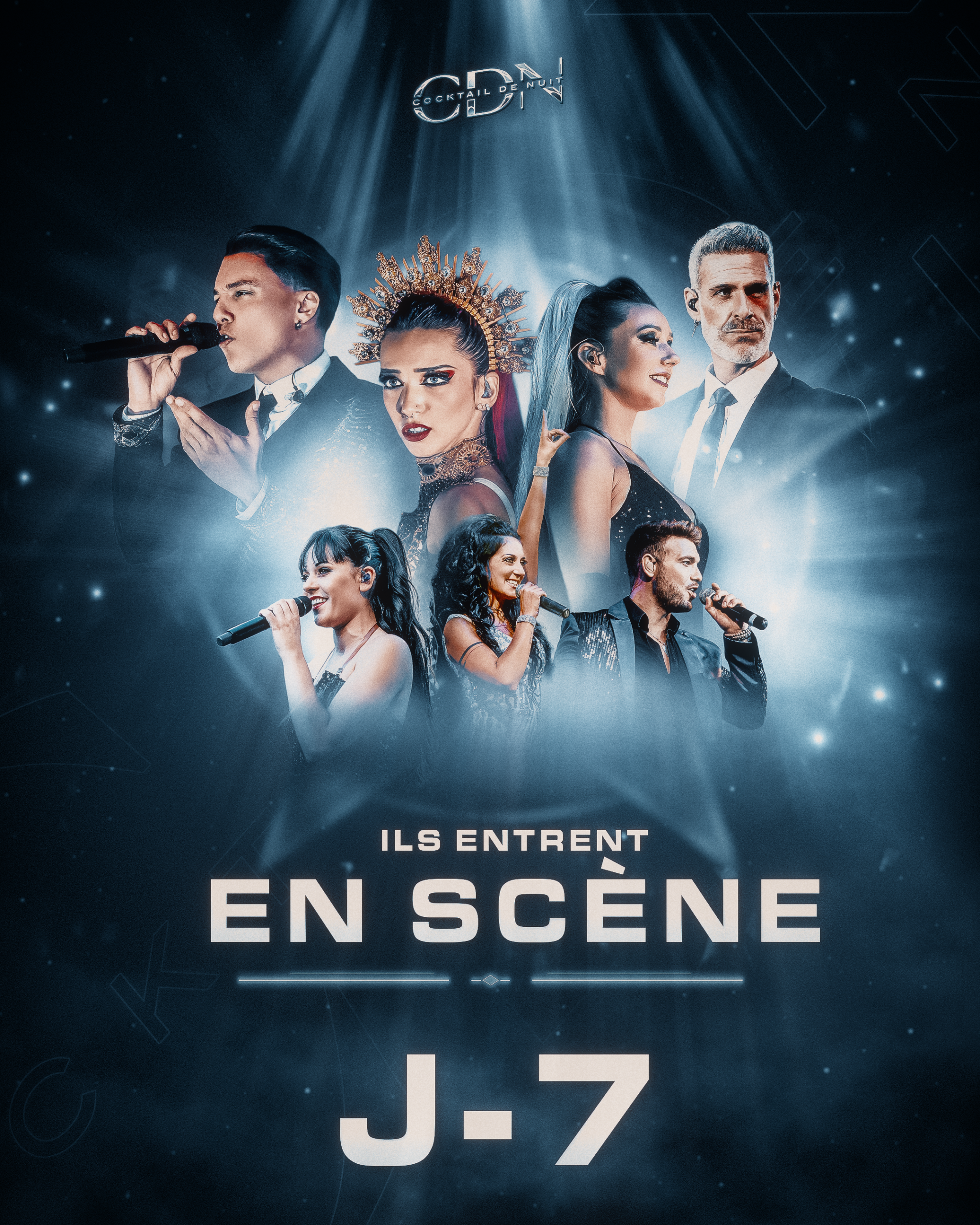 Affiche teaser J-7 Cocktail De Nuit réalisée par Golden Adjust Studios